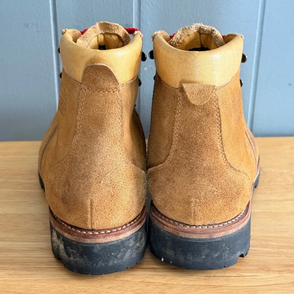 Vtg Lehigh Insulated Steel Toe Mens 9.5D‎ Suede Hiking Work Boots NOS Red Laces